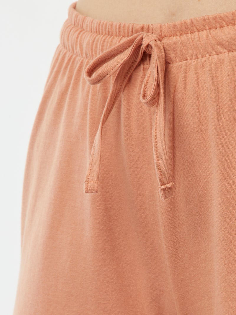 Pigiama 2 pezzi t-shirt + shorts minimalista ARANCIONE - Kiabi