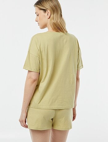 Pigiama 2 pezzi t-shirt + shorts minimalista