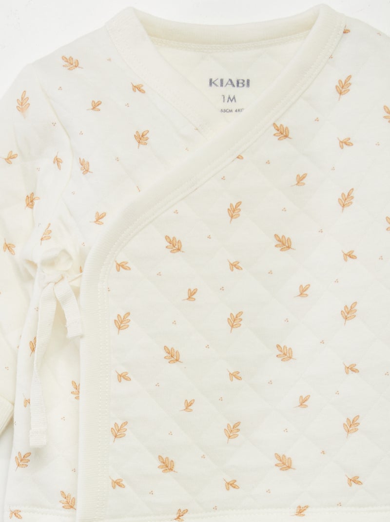 Pigiama 2 pezzi trapuntato BIANCO - Kiabi