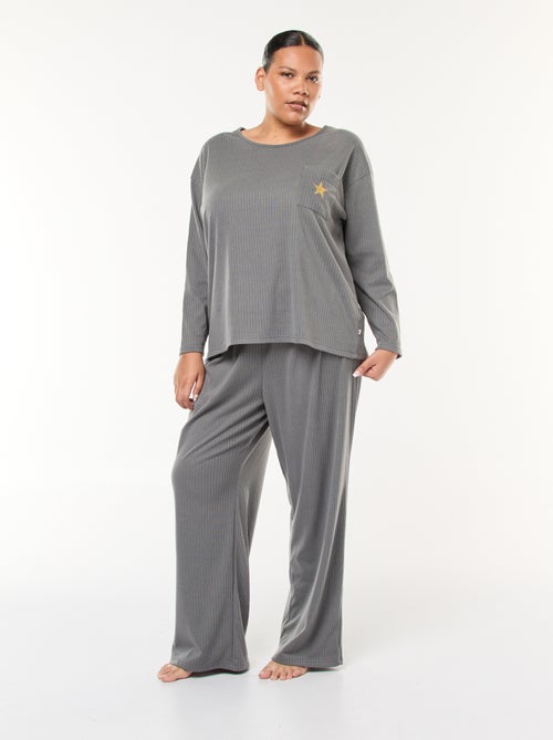 Pigiama a costine - Set 2 pezzi - Kiabi