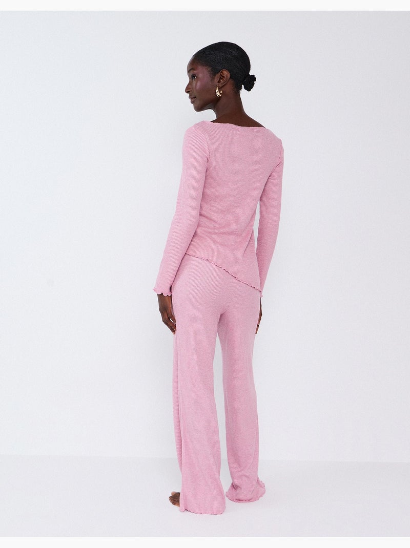 Pigiama a costine, mo fashion Malva lilla - Kiabi