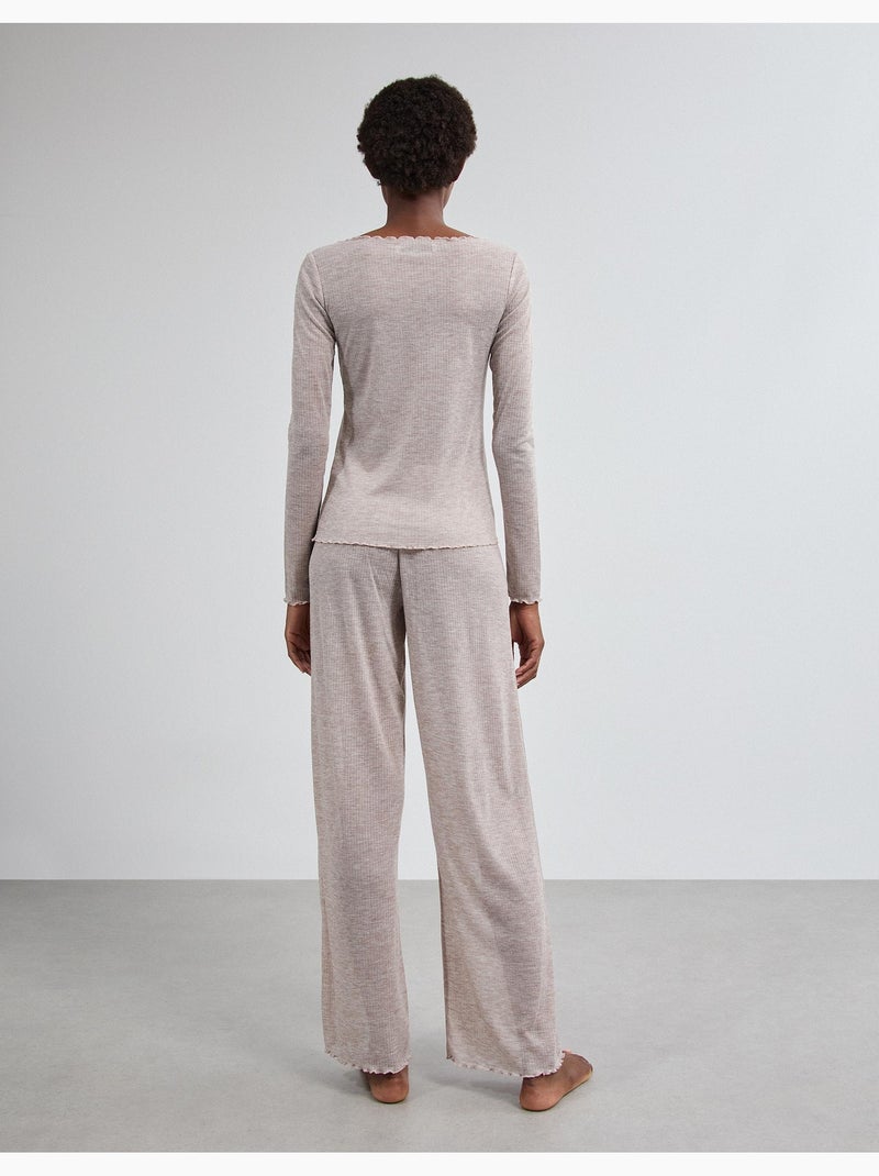 Pigiama a maglia, mo fashion Beige - Kiabi