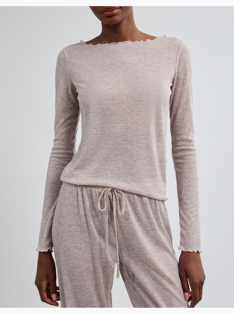 Pigiama a maglia, mo fashion Beige - Kiabi