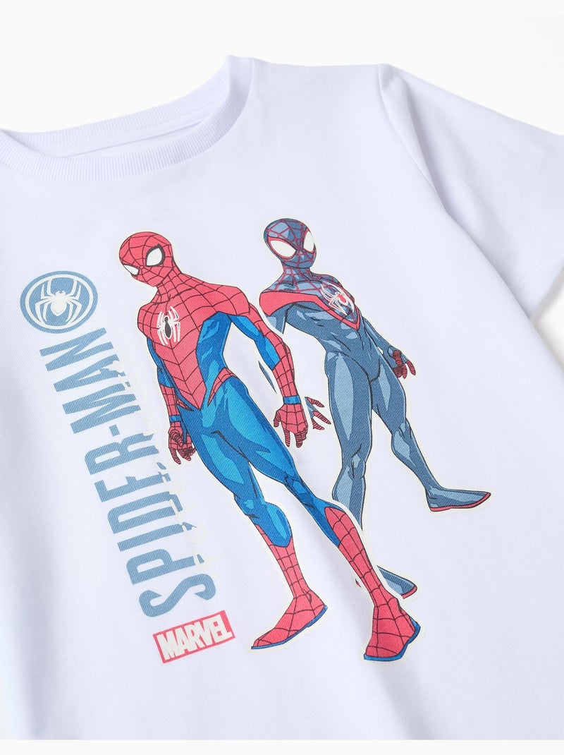 Pigiama a manica corta che si illumina al buio Spider-Man Bianco - Kiabi