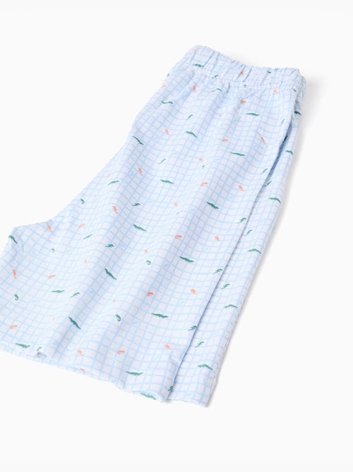 Pigiama a manica corta in cotone con stampe di alligatore - Kiabi