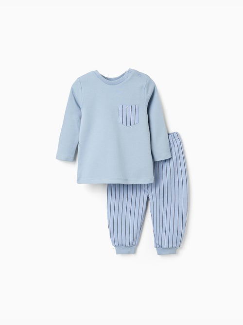 Pigiama a manica lunga con righe - Kiabi