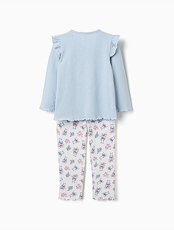 Pigiama a manica lunga con stampa Stitch & Angel