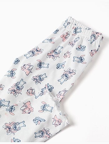 Pigiama a manica lunga con stampa Stitch & Angel