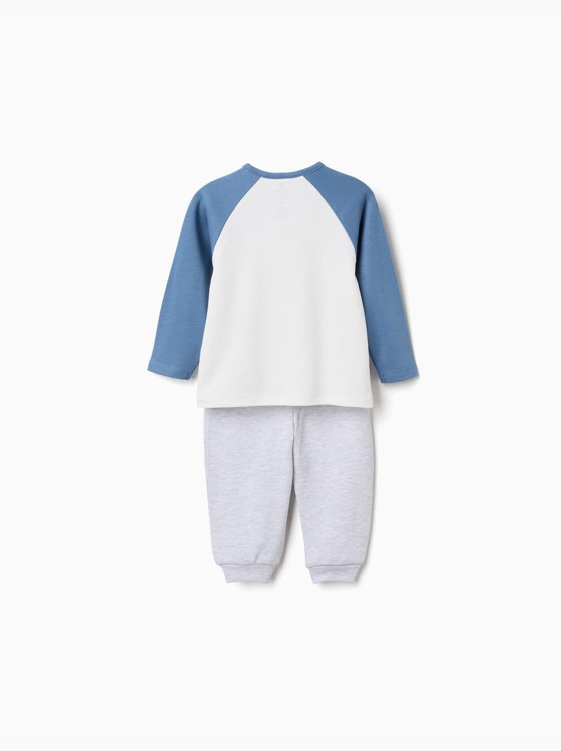 Pigiama a manica lunga in cotone con Mickey & Pluto Blu Blu - Kiabi