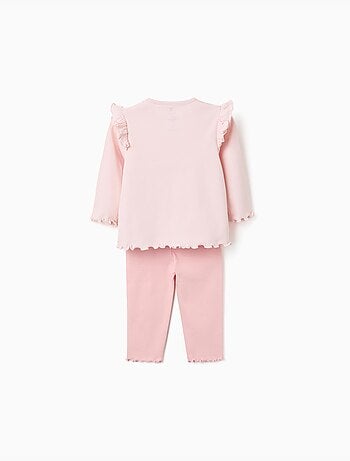 Pigiama a manica lunga in cotone con Minnie & Figaro