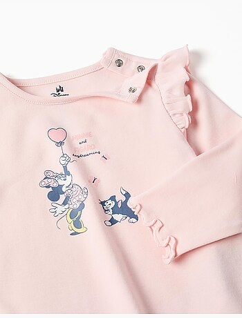 Pigiama a manica lunga in cotone con Minnie & Figaro