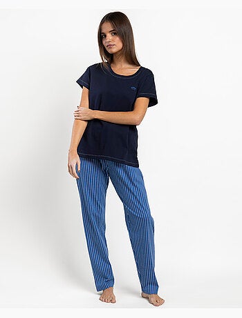 Pigiama a maniche corte a righe classiche da donna ADMAS CLASSIC