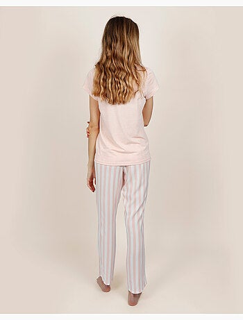 Pigiama a maniche corte a righe classiche da donna ADMAS CLASSIC