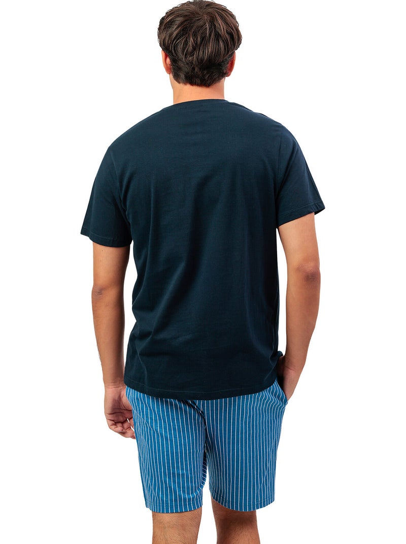 Pigiama a maniche corte a righe classiche da uomo ADMAS CLASSIC Blu marino - Kiabi