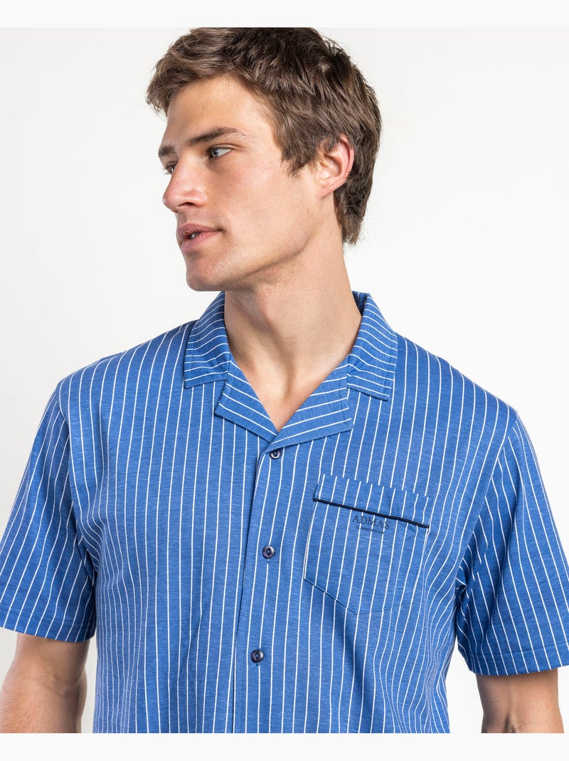 Pigiama a maniche corte a righe classiche da uomo ADMAS CLASSIC Blu - Kiabi