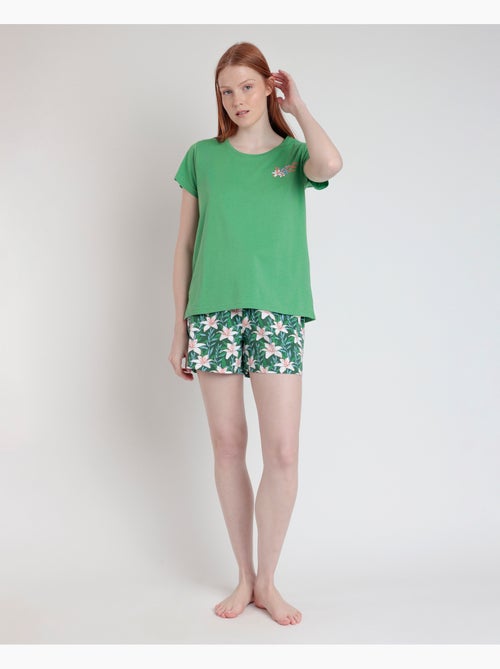 Pigiama a maniche corte ADMAS Flowers In The Sun da donna - Kiabi