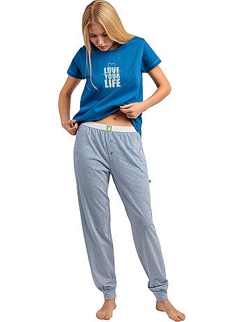 Pigiama a maniche corte ADMAS Love Your Life da donna