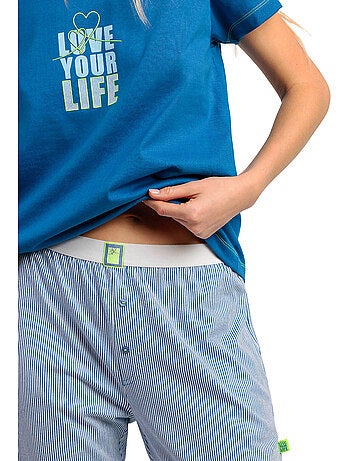 Pigiama a maniche corte ADMAS Love Your Life da donna