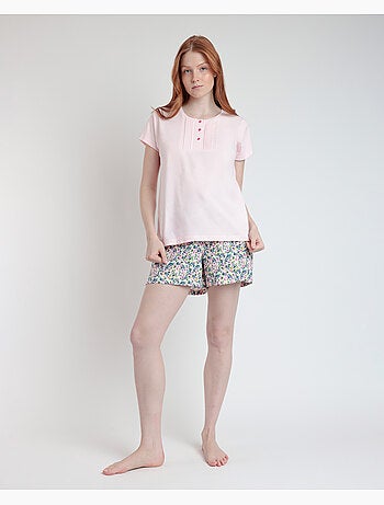 Pigiama a maniche corte ADMAS Sweet Garden per donna
