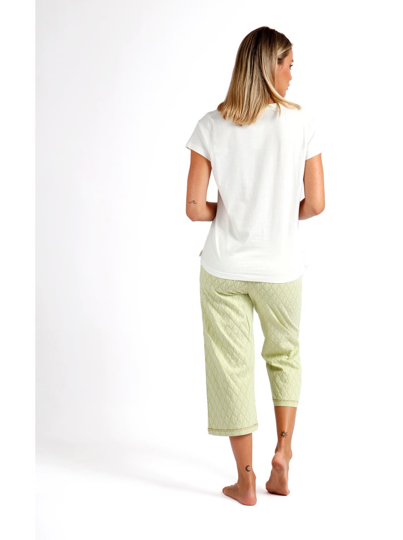 Pigiama a maniche corte ADMAS Vacay Mood per donna Verde foresta - Kiabi