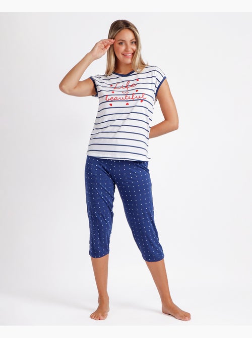 Pigiama a maniche corte ADMAS Women's Life Is Beautiful - Kiabi