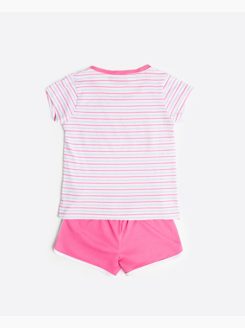 Pigiama a maniche corte BARBIE Surf Girl per bambine Rosa - Kiabi