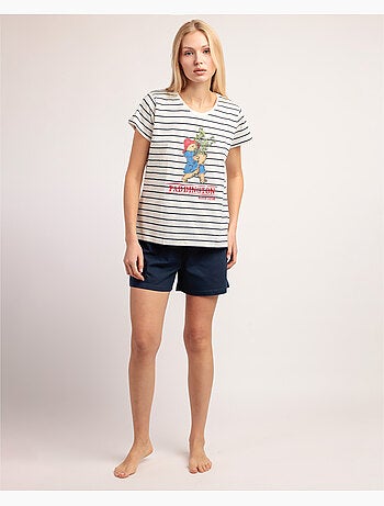 Pigiama a maniche corte blu navy da donna PADDINGTON CLASSIC