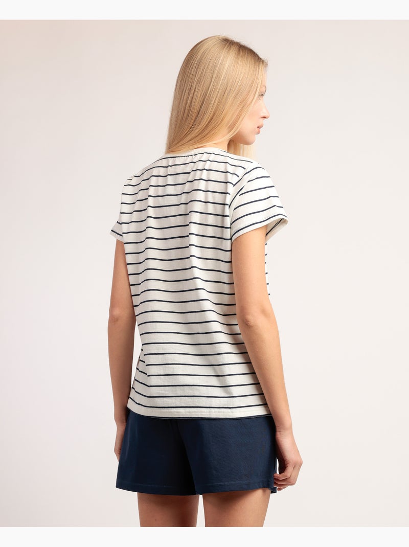 Pigiama a maniche corte blu navy da donna PADDINGTON CLASSIC Blu marino - Kiabi