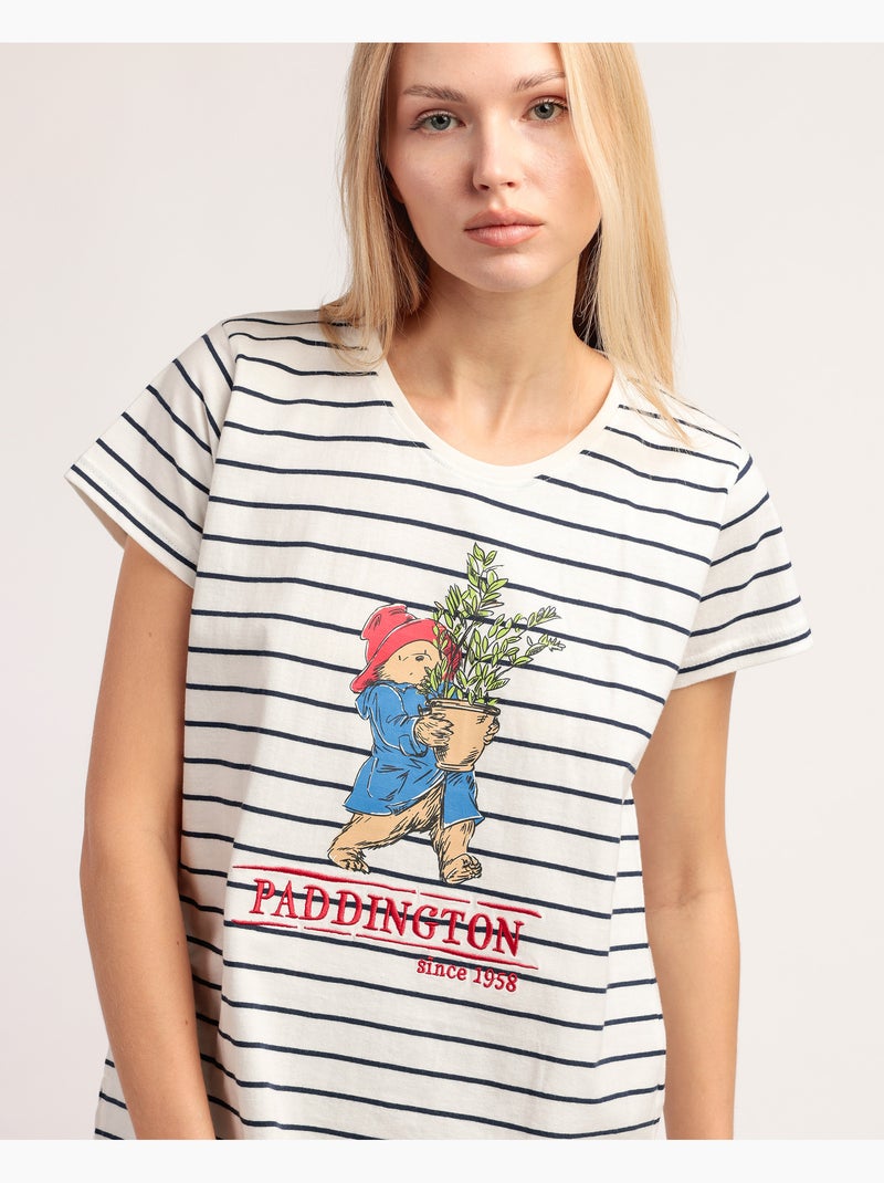 Pigiama a maniche corte blu navy da donna PADDINGTON CLASSIC Blu marino - Kiabi