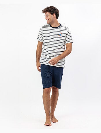 Pigiama a maniche corte blu navy da uomo PADDINGTON CLASSIC