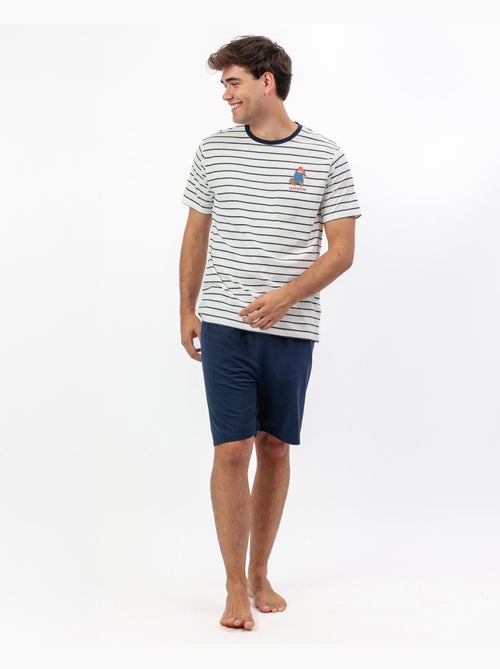 Pigiama a maniche corte blu navy da uomo PADDINGTON CLASSIC - Kiabi Pigiama a maniche corte blu navy da uomo PADDINGTON CLASSIC - Kiabi