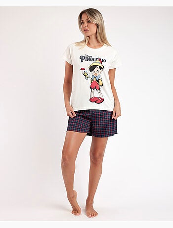 Pigiama a maniche corte classico Pinocchio da donna DISNEY