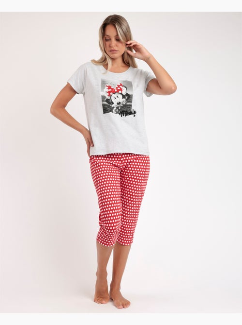 Pigiama a maniche corte con foto di Minnie da donna DISNEY - Kiabi