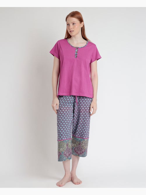 Pigiama a maniche corte con motivo mandala floreale da donna ADMAS - Kiabi Pigiama a maniche corte con motivo mandala floreale da donna ADMAS - Kiabi