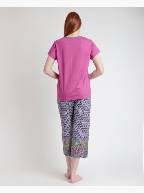 Pigiama a maniche corte con motivo mandala floreale da donna ADMAS - Kiabi Pigiama a maniche corte con motivo mandala floreale da donna ADMAS - Kiabi