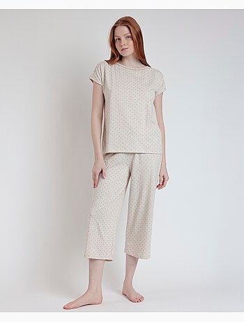 Pigiama a maniche corte con pois organici ADMAS CLASSIC da donna