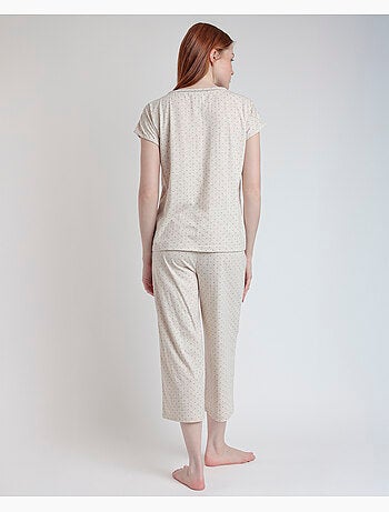 Pigiama a maniche corte con pois organici ADMAS CLASSIC da donna