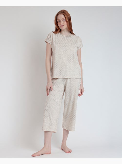 Pigiama a maniche corte con pois organici ADMAS CLASSIC da donna - Kiabi Pigiama a maniche corte con pois organici ADMAS CLASSIC da donna - Kiabi
