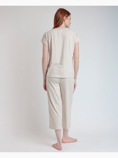 Pigiama a maniche corte con pois organici ADMAS CLASSIC da donna - Kiabi Pigiama a maniche corte con pois organici ADMAS CLASSIC da donna - Kiabi