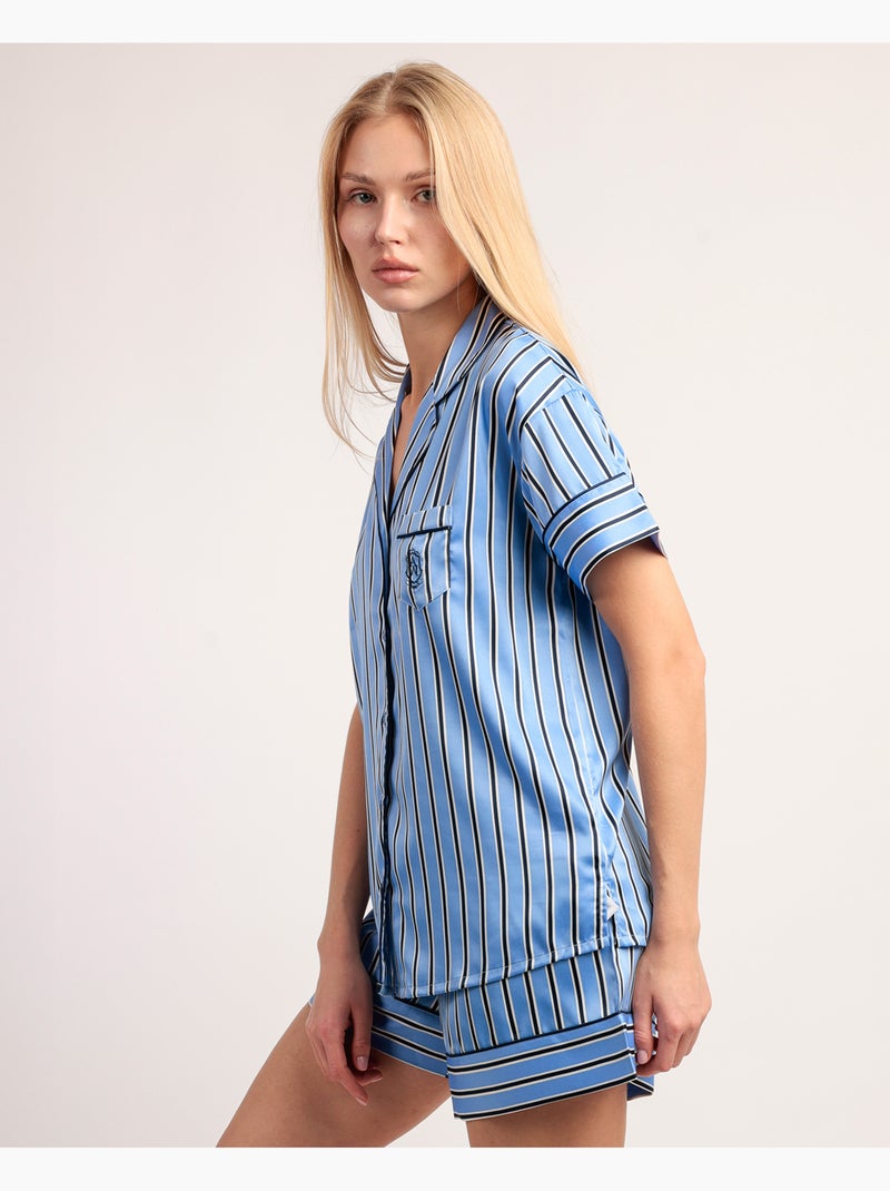Pigiama a maniche corte da donna Adm Secret CLASSIC ADMAS Blu - Kiabi