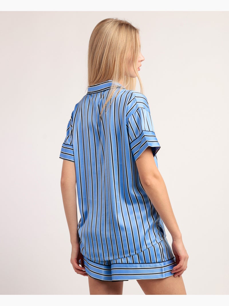 Pigiama a maniche corte da donna Adm Secret CLASSIC ADMAS Blu - Kiabi