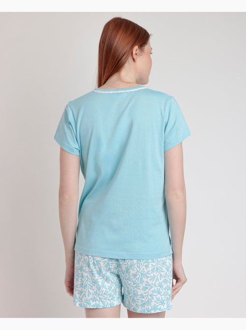 Pigiama a maniche corte da donna ADMAS CLASSIC con foglie primaverili - Kiabi Pigiama a maniche corte da donna ADMAS CLASSIC con foglie primaverili - Kiabi