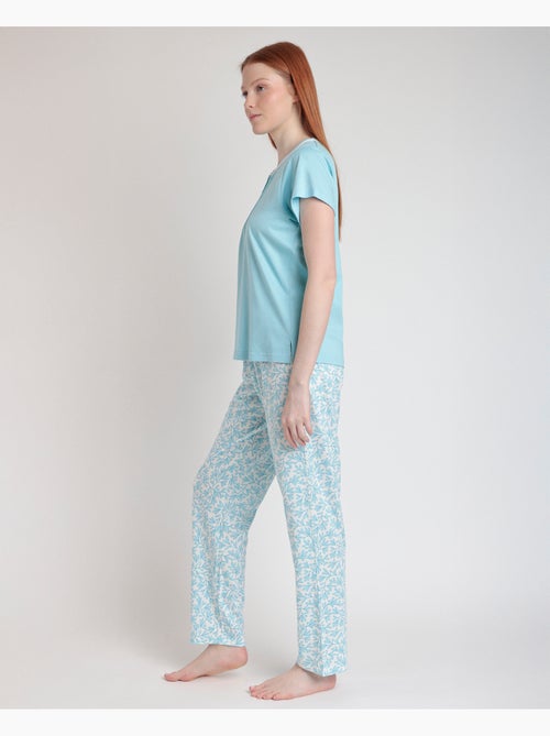 Pigiama a maniche corte da donna ADMAS CLASSIC con foglie primaverili - Kiabi Pigiama a maniche corte da donna ADMAS CLASSIC con foglie primaverili - Kiabi