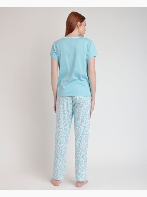 Pigiama a maniche corte da donna ADMAS CLASSIC con foglie primaverili - Kiabi Pigiama a maniche corte da donna ADMAS CLASSIC con foglie primaverili - Kiabi