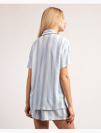 Pigiama a maniche corte da donna ADMAS CLASSIC con righe chiare classiche