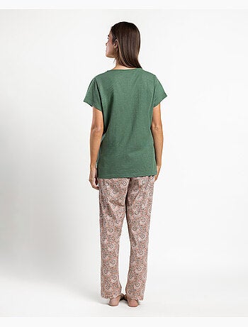 Pigiama a maniche corte da donna ADMAS GARDEN Green Garden