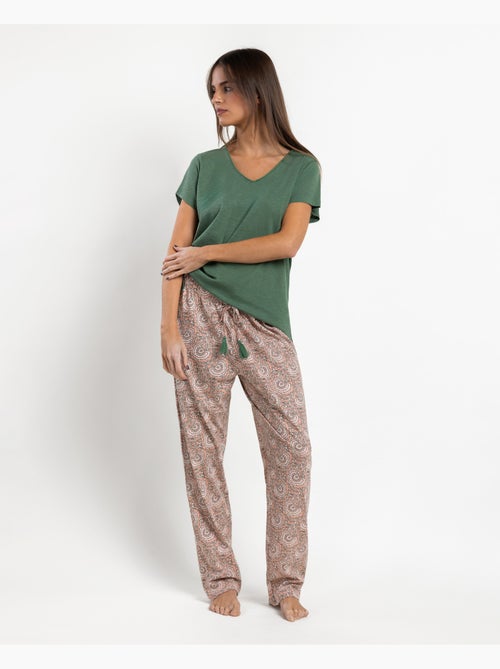 Pigiama a maniche corte da donna ADMAS GARDEN Green Garden - Kiabi Pigiama a maniche corte da donna ADMAS GARDEN Green Garden - Kiabi