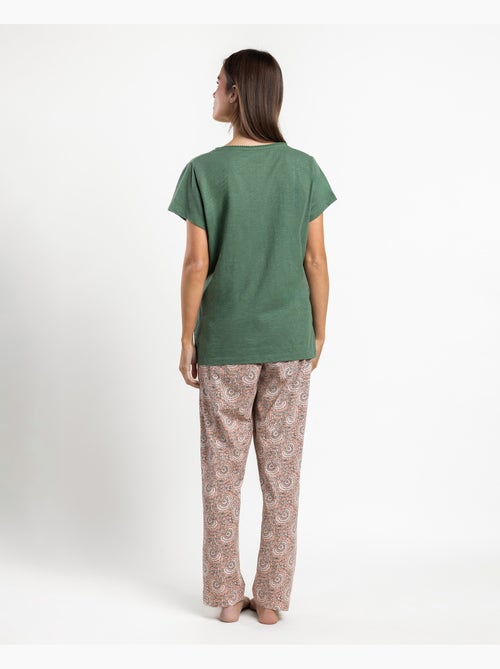 Pigiama a maniche corte da donna ADMAS GARDEN Green Garden - Kiabi Pigiama a maniche corte da donna ADMAS GARDEN Green Garden - Kiabi