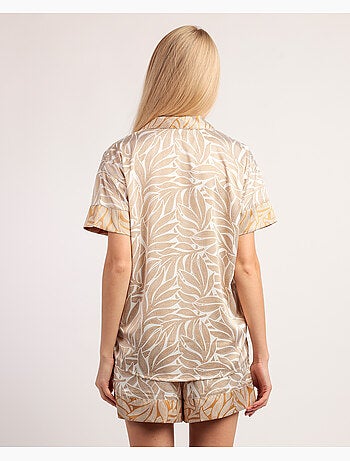 Pigiama a maniche corte da donna ADMAS LUXURY Luxe Leaves