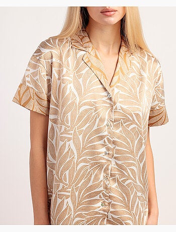 Pigiama a maniche corte da donna ADMAS LUXURY Luxe Leaves